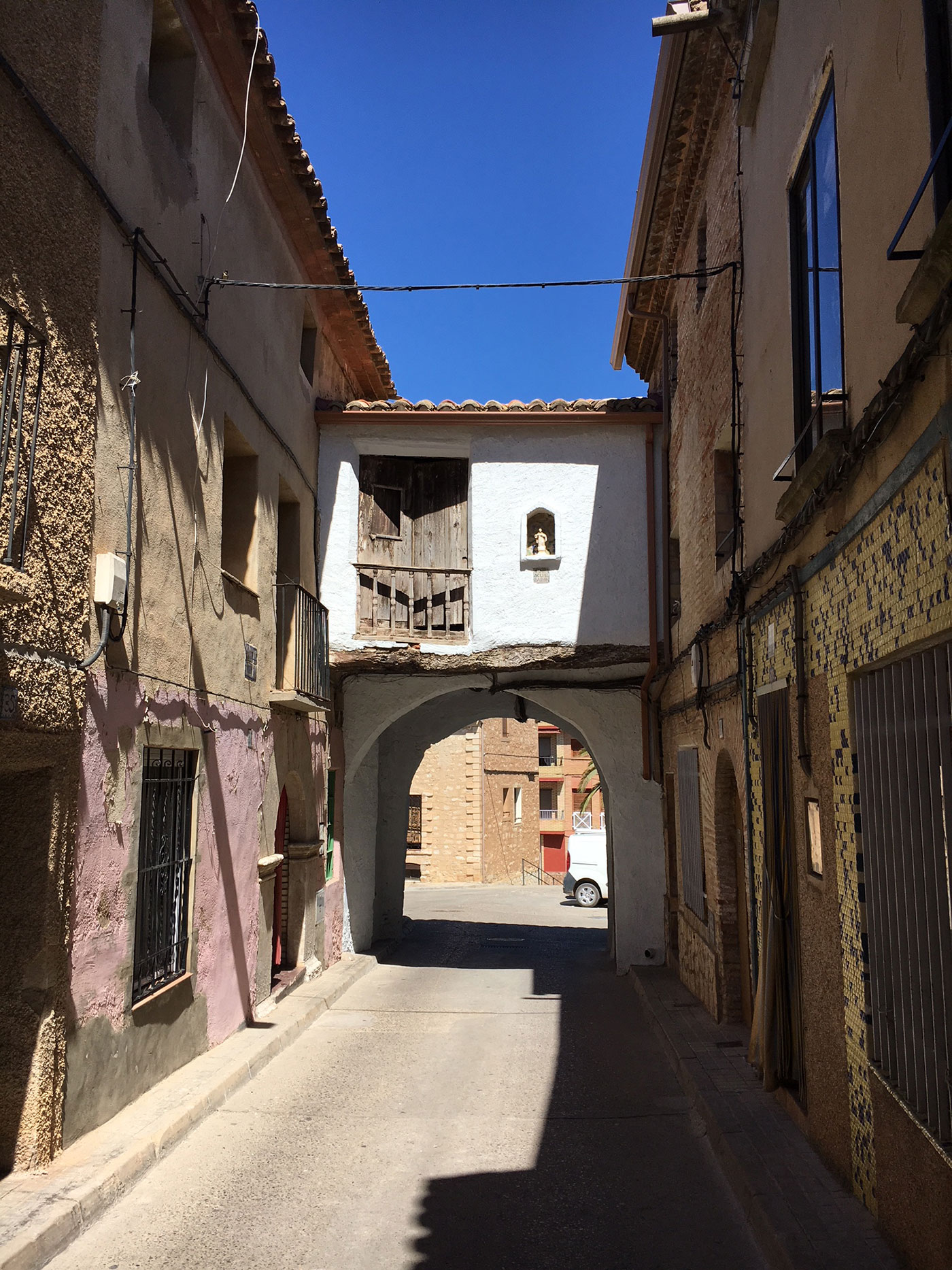 narrow street Muel Spain