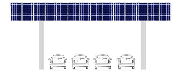 solar panel carport with side panels